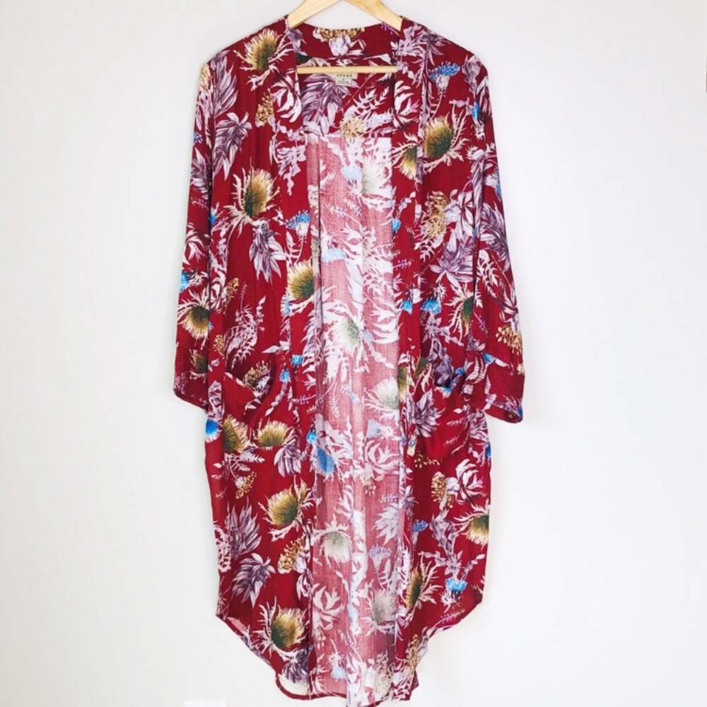Anthropologie Anama Floral Kimono
